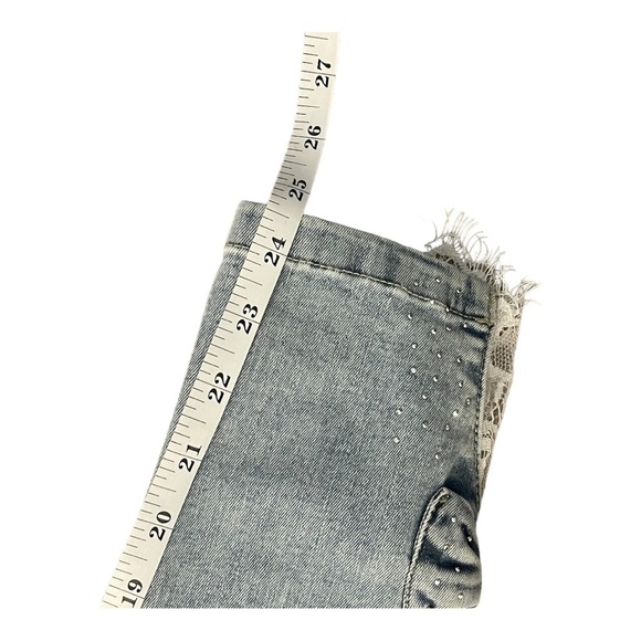 TRICOTTO/JANE & JOHN BOHEMIAN Lace Crop Ankle Jeans - Picture 6 of 12